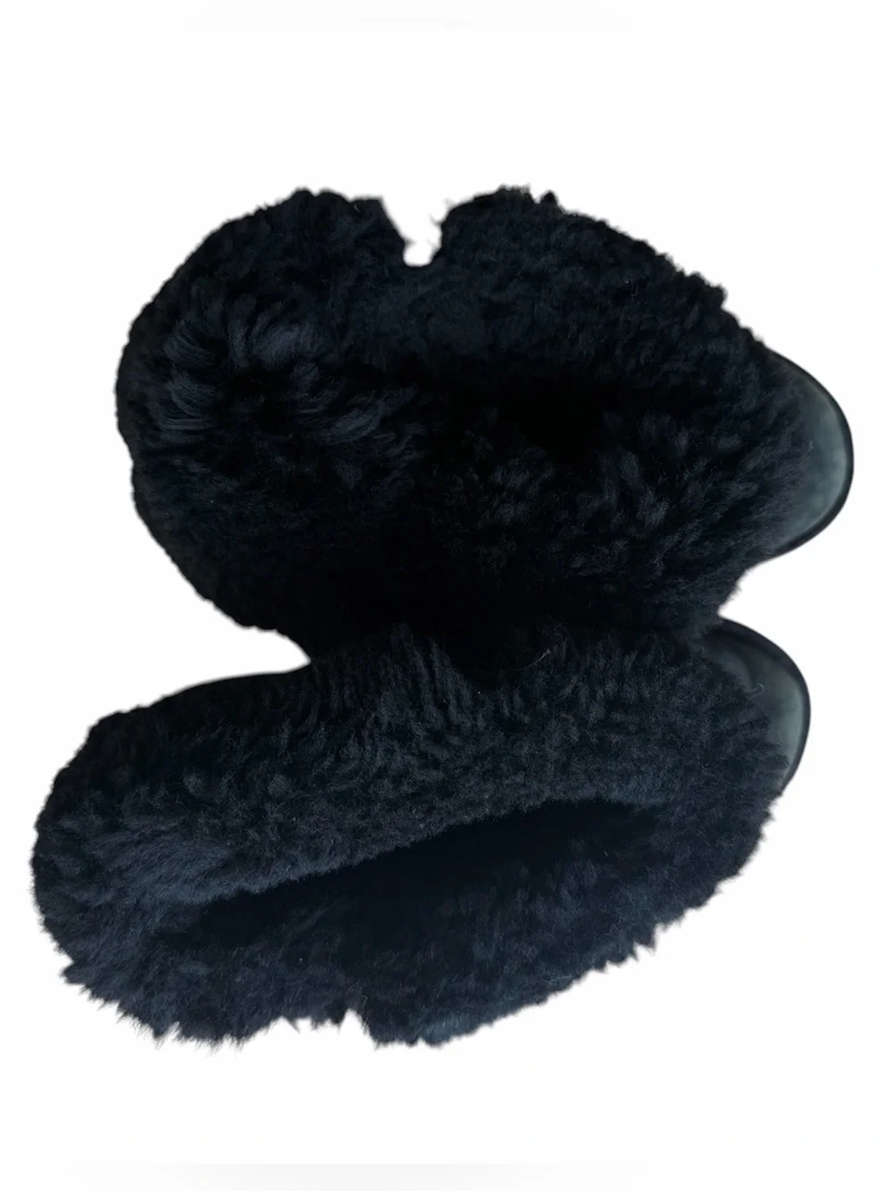 UGG Women’s Black Suede Shearling Fur Ankle Boots Size 7